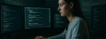Code programmeren security beveiliging vrouw