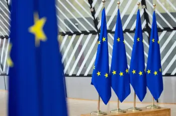 European,Flags,At,The,European,Council,,Brussels