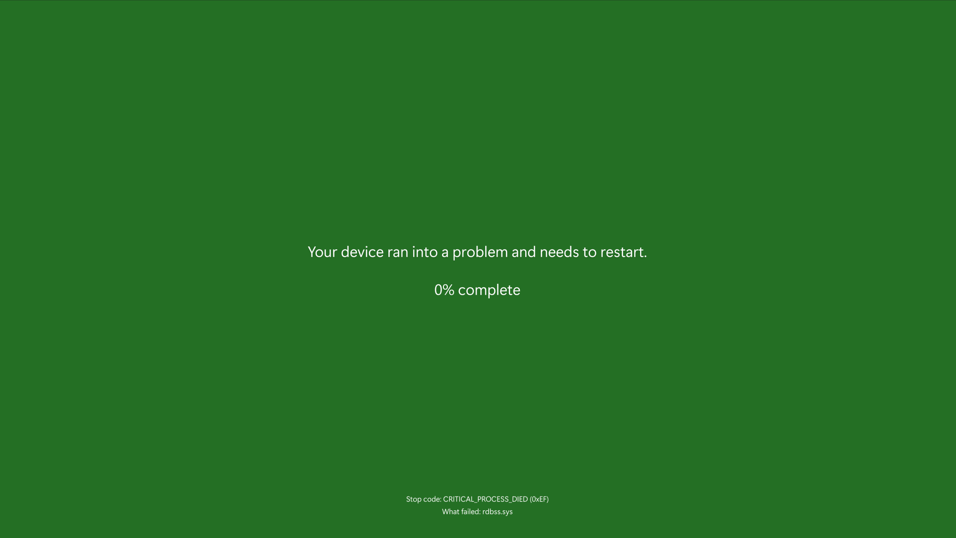 unexpected-restart-screen-green