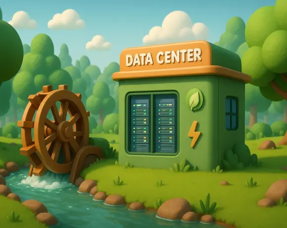 Groen datacenter in bos