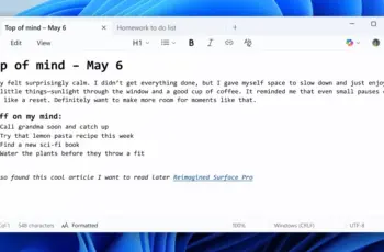 Windows Kladblok krijgt binnenkort tekstopmaak