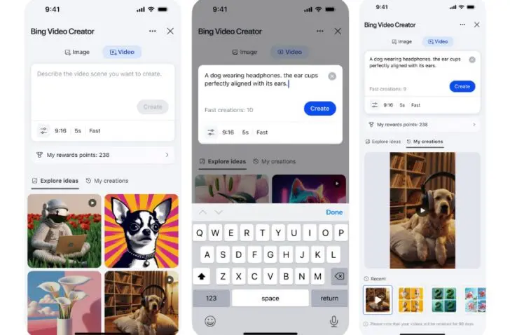 Bing lanceert gratis AI-tool om video’s te maken op basis van tekst