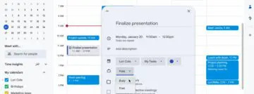 Google Agenda kan taken markeren als vergadering
