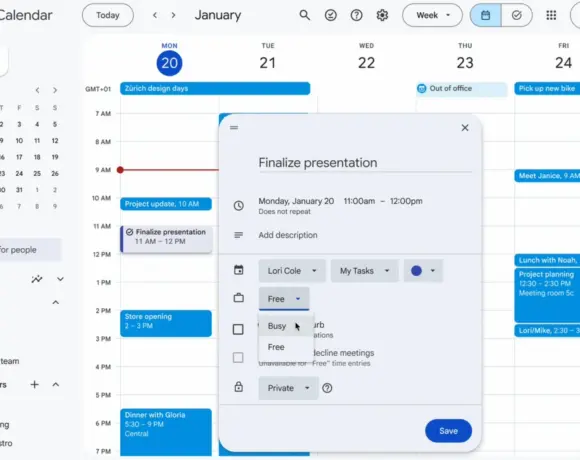 Google Agenda kan taken markeren als vergadering