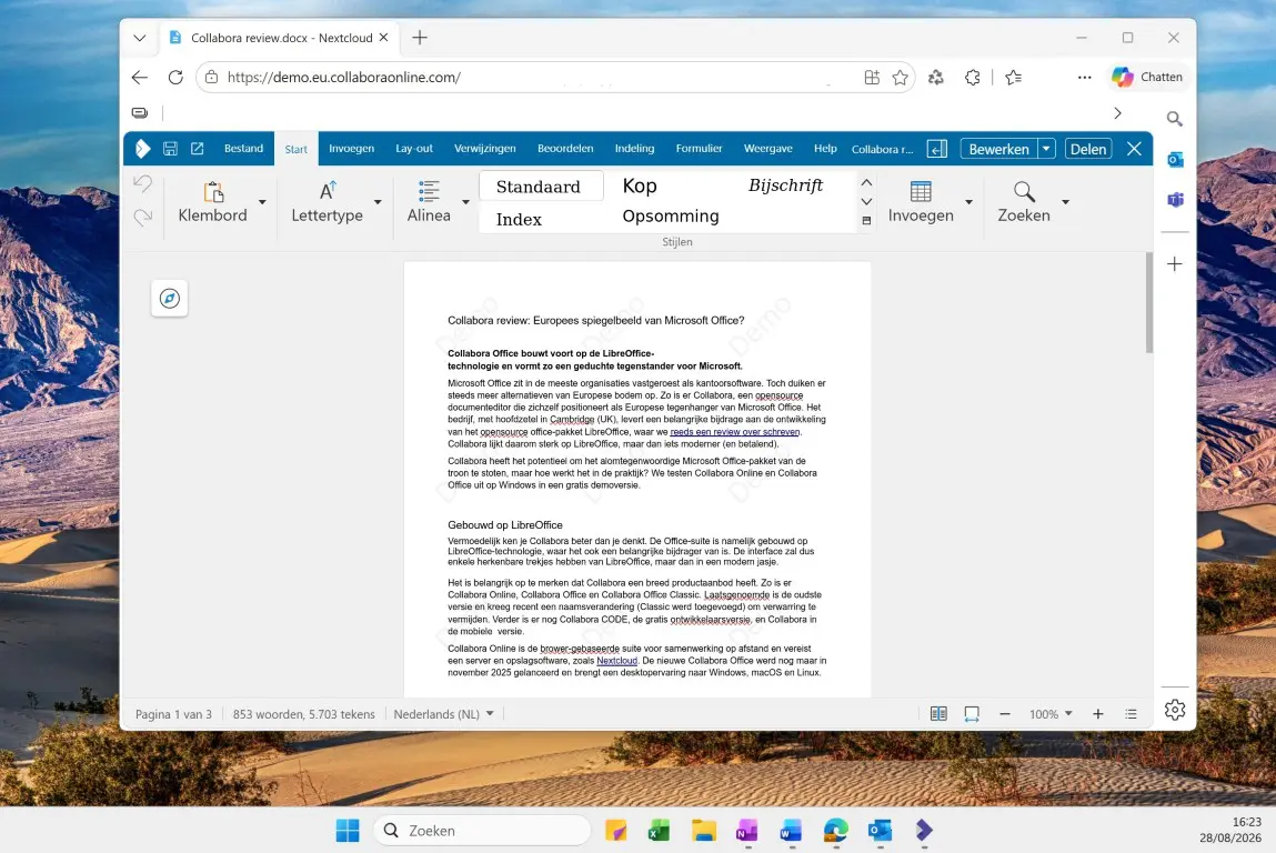 Collabora Demoversie Bureaublad Collabora Demoversie Bureaublad