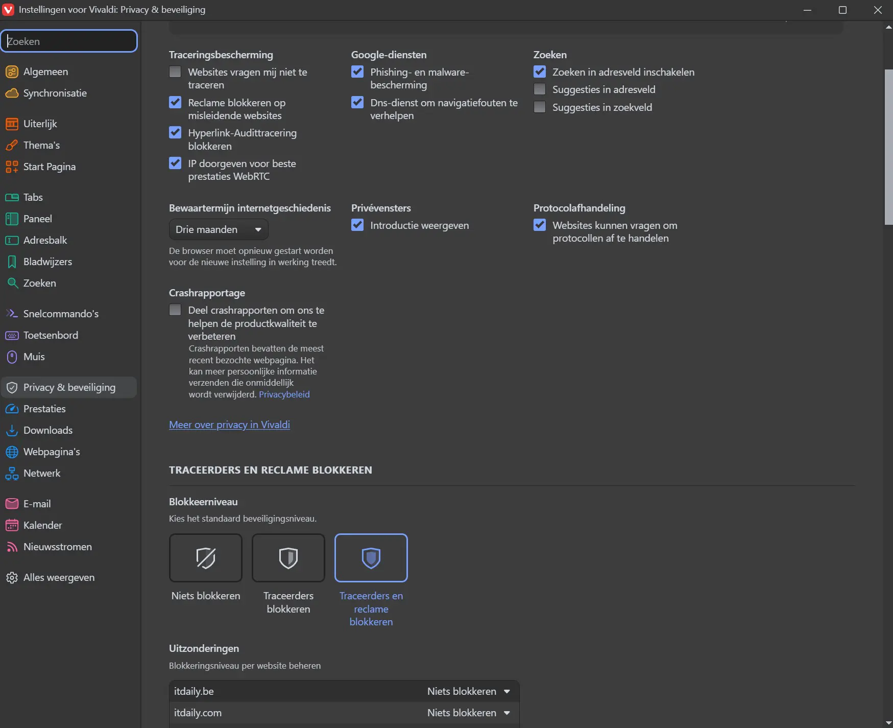 Vivaldi Privacy