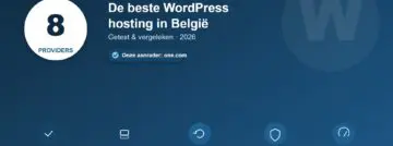 De 8 beste WordPress hosting providers in België (2026)