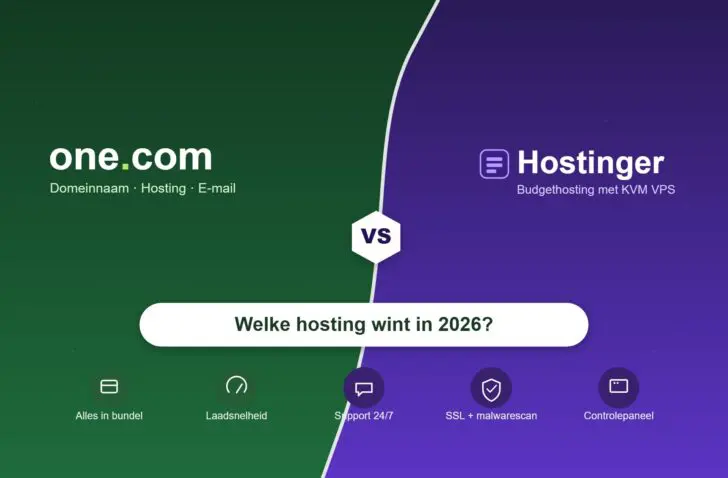 One.com vs Hostinger (2026): welke webhosting kies je?