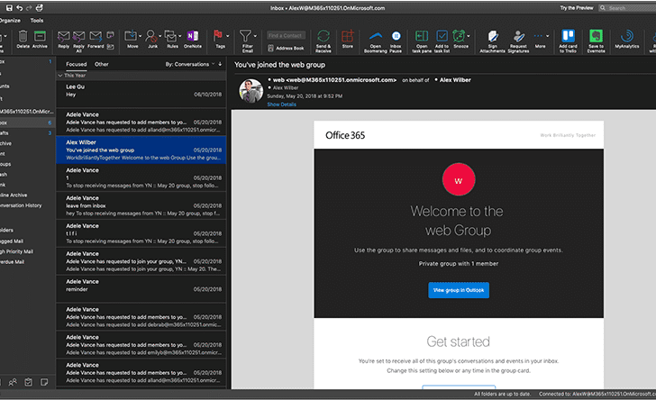 Outlook voor macOS 16.20
