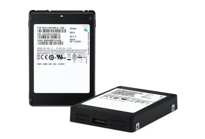Samsung begint productie zakelijke SSD PM1643 met 30,72 TB