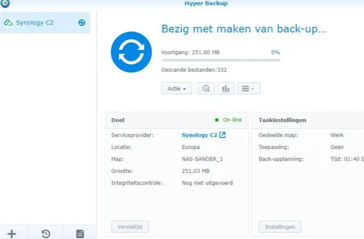 Synology C2 Backup: back-up je NAS in de Synology-cloud