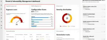 Threat & Vulnerability Management dashboard