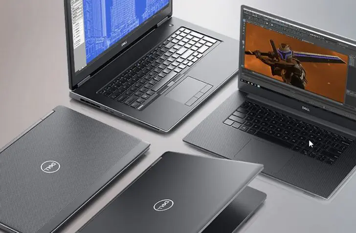Dell rolt spierballen met 8 TB NVMe six-core mobiele workstations