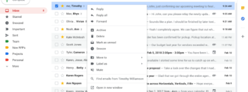 Gmail wordt gebruiksvriendelijker met uitgebreid contextmenu
