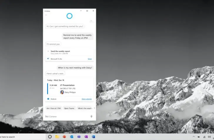 nieuwe Cortana Windows 10