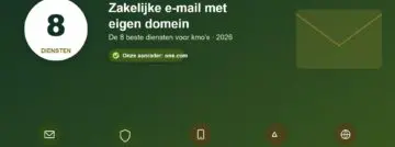 Zakelijke e-mail met eigen domein: de 8 beste diensten voor kmo's (2026)