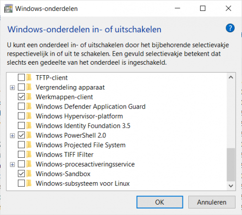 Windows-onderdelen