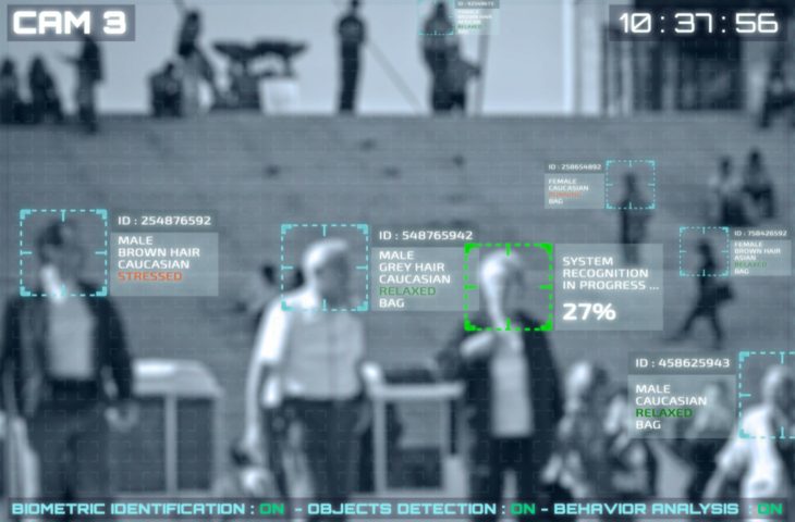 Simulation,Of,A,Screen,Of,Cctv,Cameras,With,Facial,Recognition