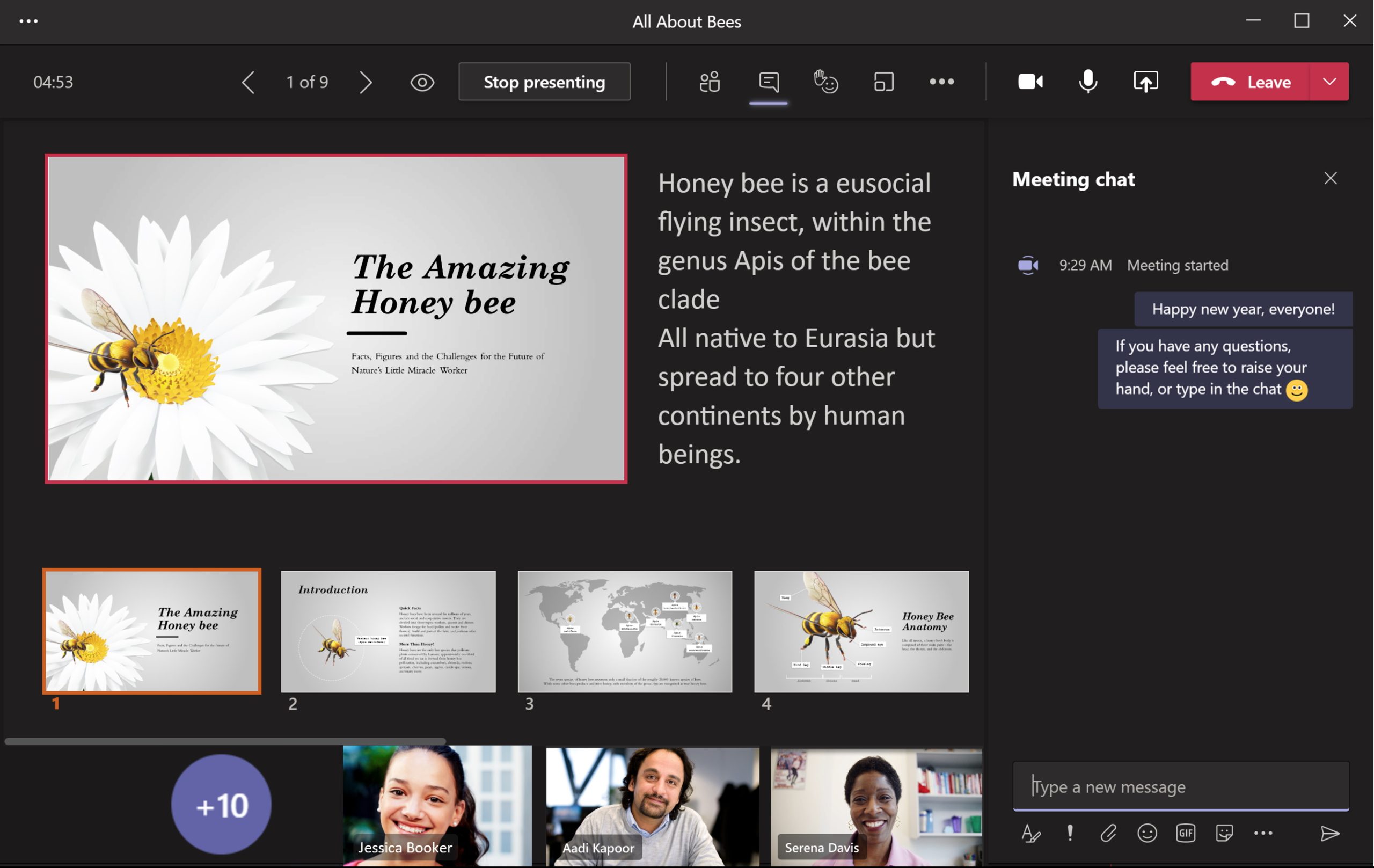 how to view presentation in microsoft teams