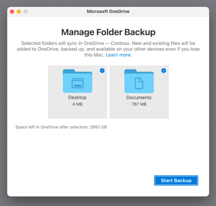Microsoft OneDrive macOS