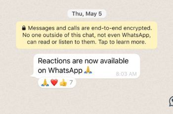 WhatsApp reacties