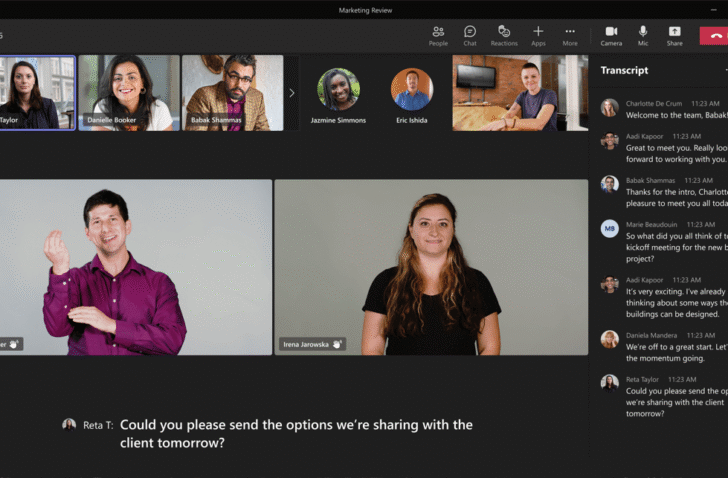 Sign Language view