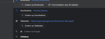 Chrome maakt het eenvoudiger om te zoeken in tabbladen, bookmarks en geschiedenis