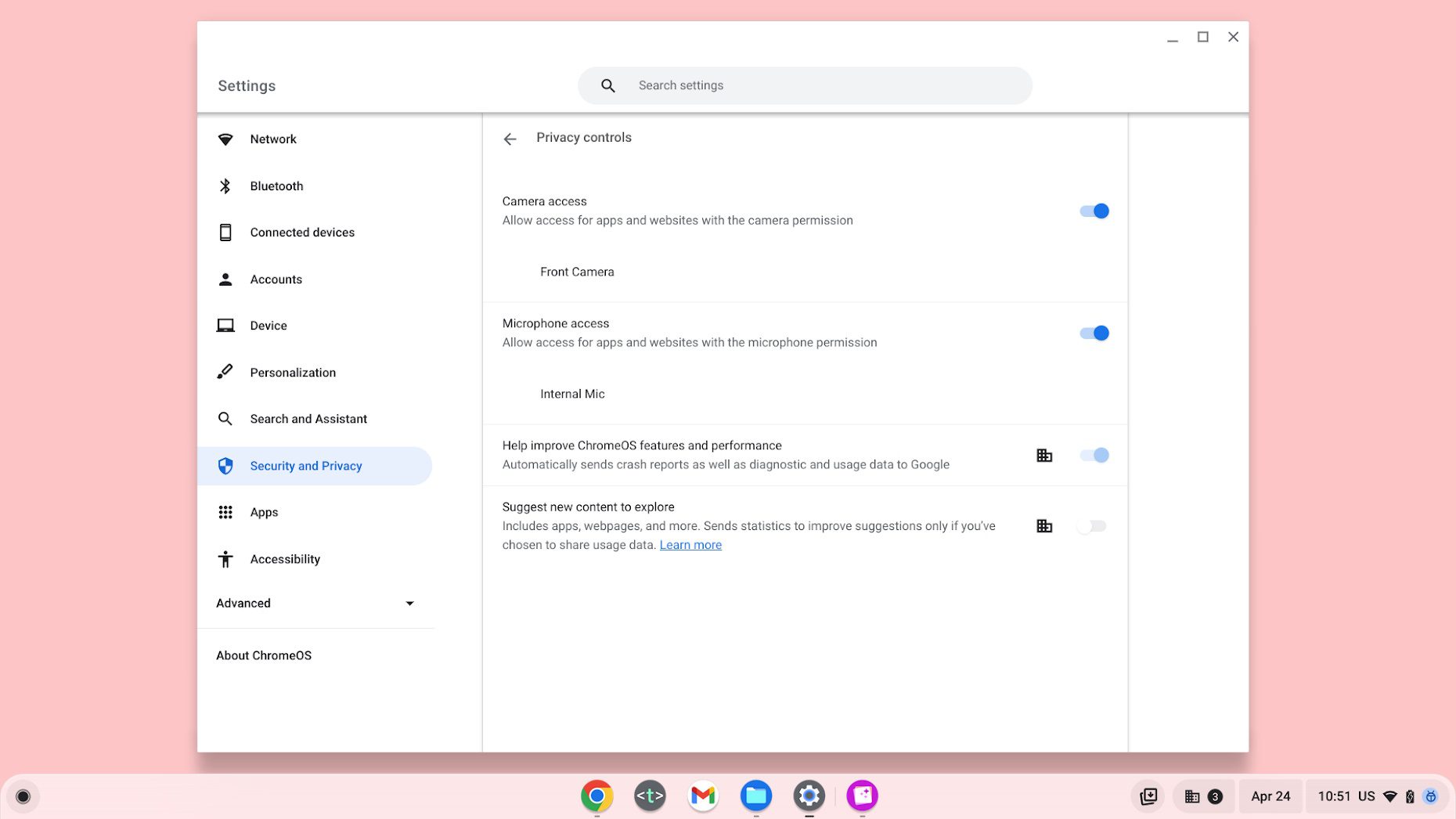 Chromebooks will get a feature to disable the webcam and microphone