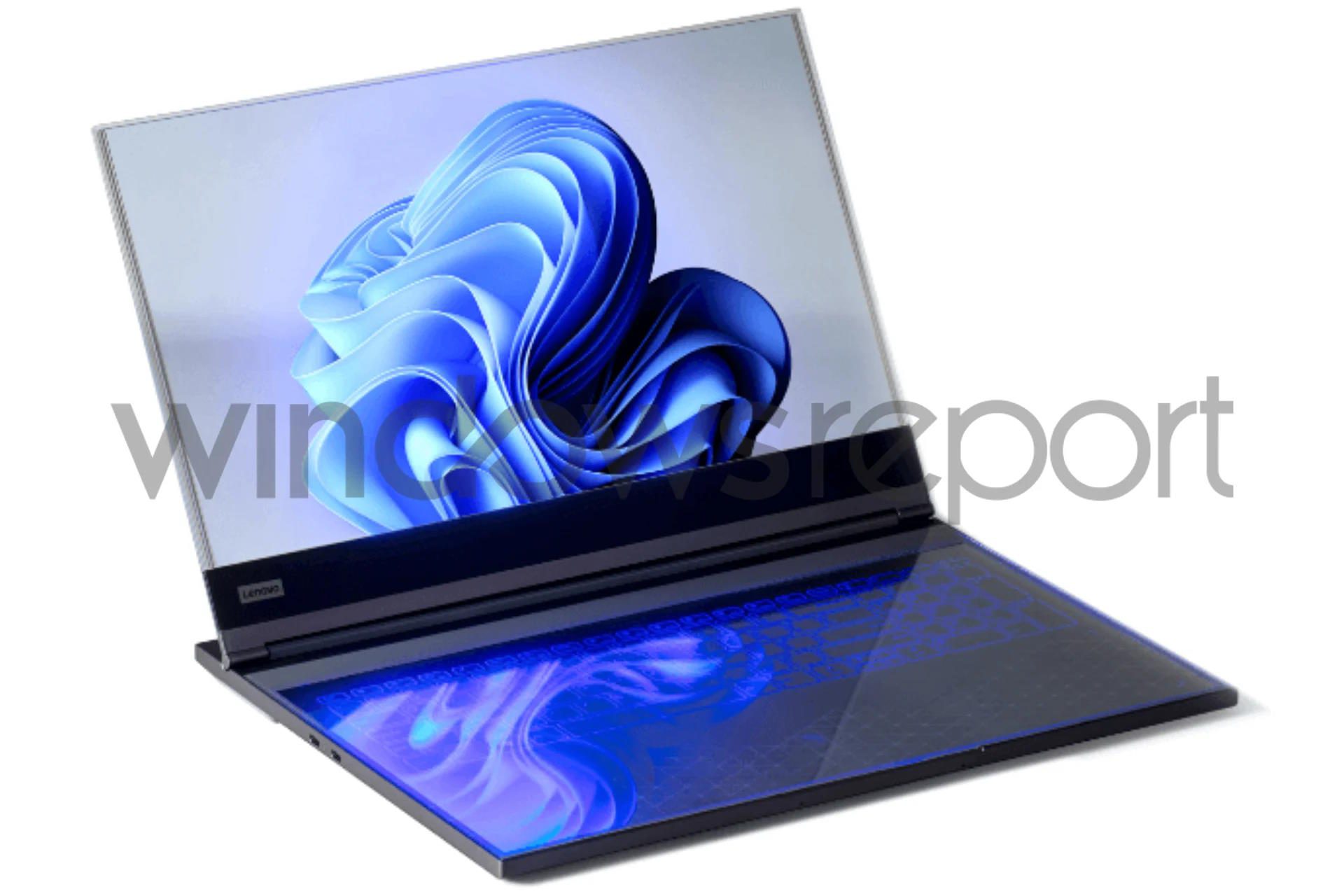 Lenovo installs a transparent screen in a laptop
