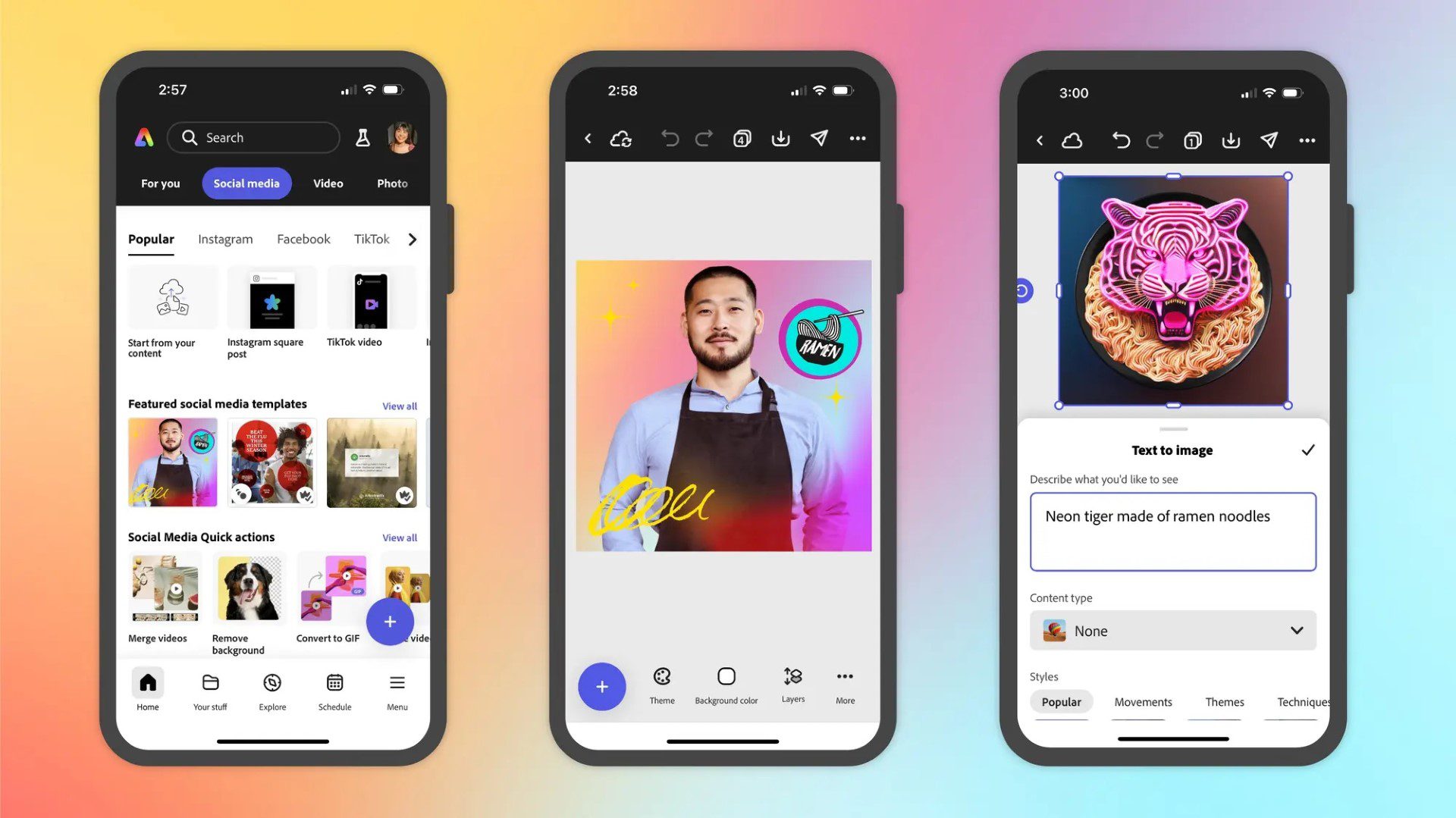 Adobe launches the latest version of the Express app with a focus on social content