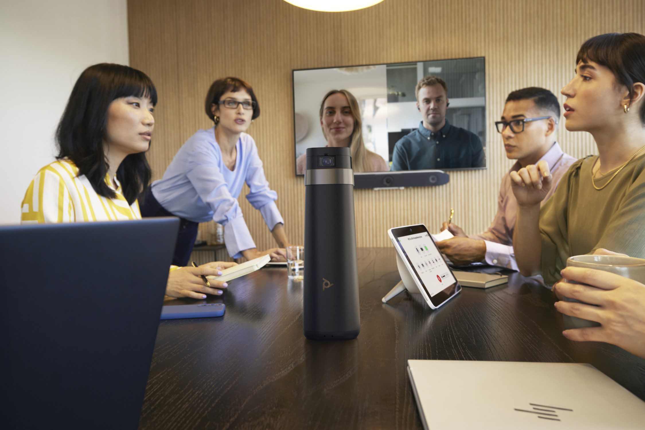 Poly Studio E360 puts everyone at the center of a hybrid meeting