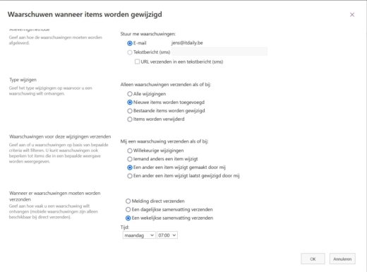 microsoft lists waarschuwingen