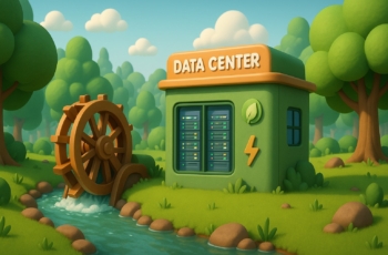 Groen datacenter in bos