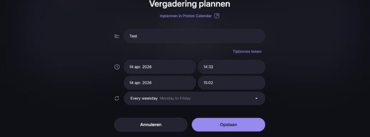 proton meet plannen