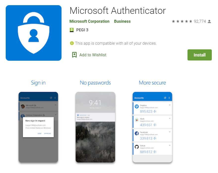 download the microsoft authenticator app